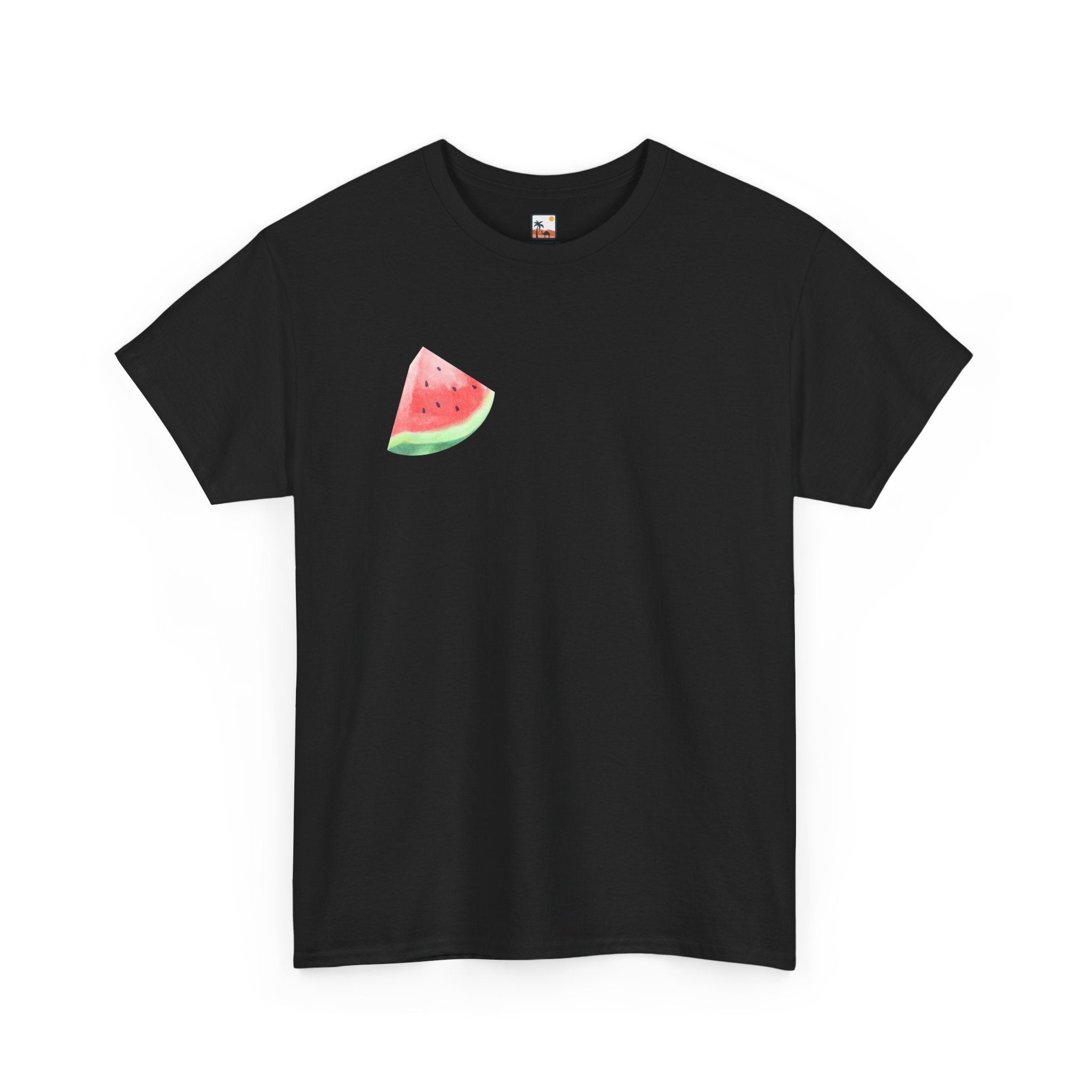 Watermelon Slice Unisex Heavy Cotton Tee | Summer Vibes T-Shirt, Cute Fruit Shirt, Gift for Foodies, Beach Wear, Casual Everyday Style