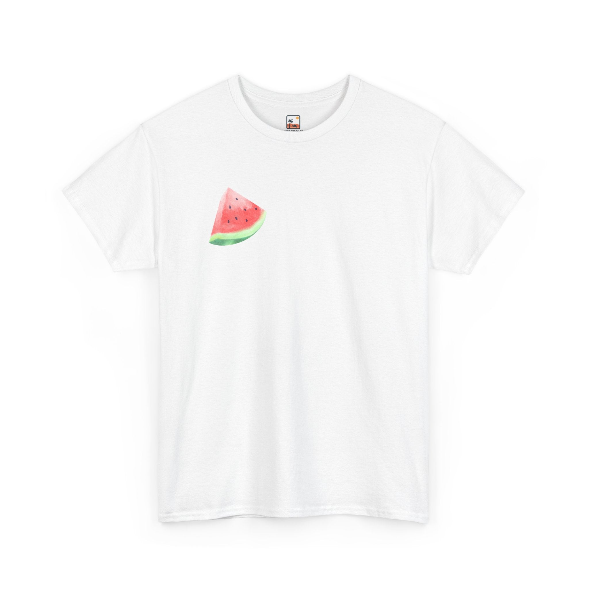 Watermelon Slice Unisex Heavy Cotton Tee | Summer Vibes T-Shirt, Cute Fruit Shirt, Gift for Foodies, Beach Wear, Casual Everyday Style